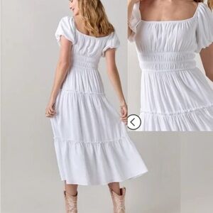 Francesca's White Midi Dress
